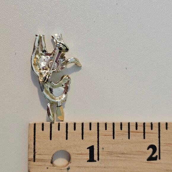 Vintage Gold Donkey Brooch with Rhinestone Eye - Picture 4 of 5